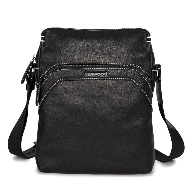 Texwood休闲男包单肩包男士包包新款潮牌商务真皮斜挎包男款BG7J0051-01