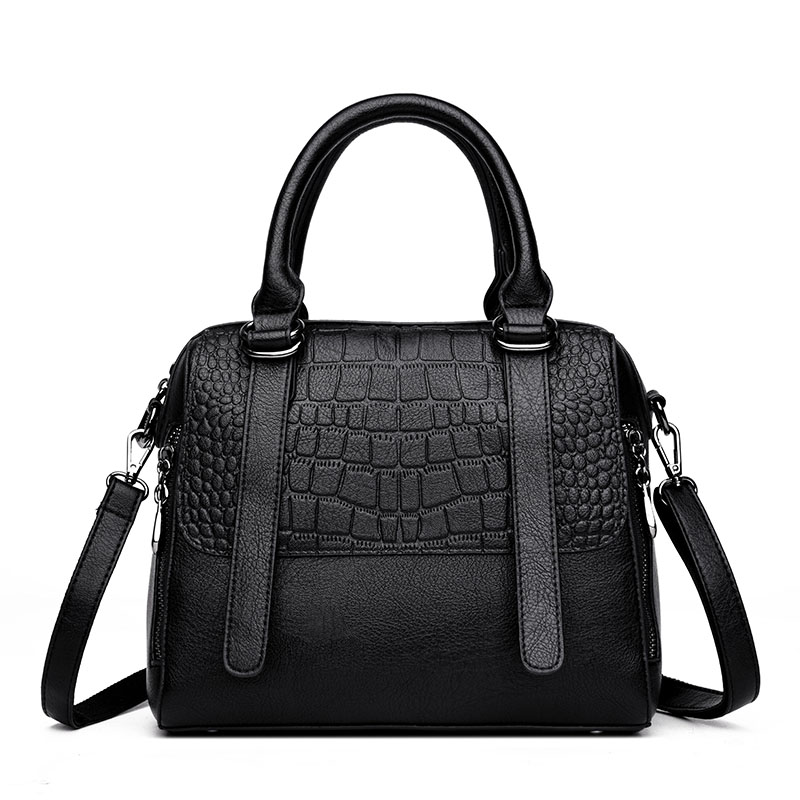 贝卡思米(BEIKASIMI)气质简约单肩包女包斜挎包时尚百搭大气鳄鱼纹手提包小包