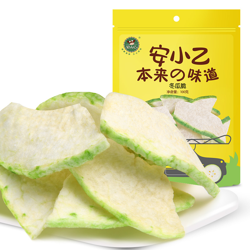 安小乙冬瓜干脆片100g即食果蔬菜干零食品小吃