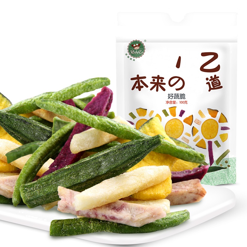 安小乙综合蔬菜干100g/袋即食秋葵干水果蔬果干零食