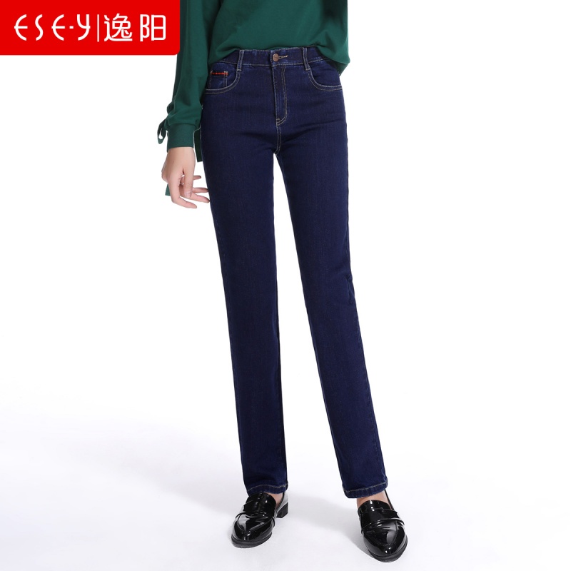 2018秋季新款直筒牛仔裤韩版修身休闲复古小直筒裤女72190