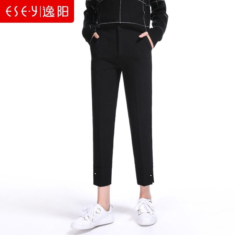 2018秋新款烟管裤女韩版修身哈伦学生小西裤烟筒裤子女70276