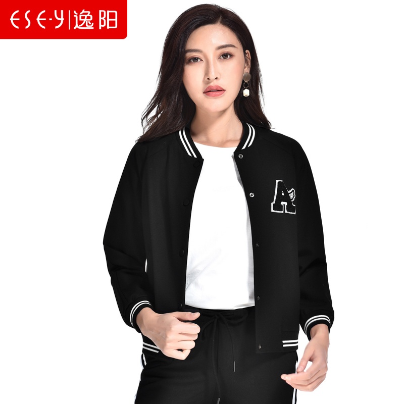 外穿棒球服短款外套夹克2018秋女新款单排扣长袖韩版宽松时尚1933