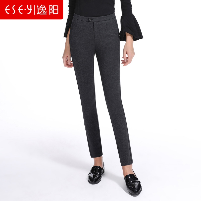 逸阳2018秋季新款紧身显瘦彩色休闲弹力打底裤长裤子女裤大码5188