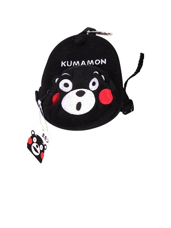日本正品酷MA萌KUMAMON 腰带零钱包 收纳便携 不褪色 数码印花 惊讶款 大号