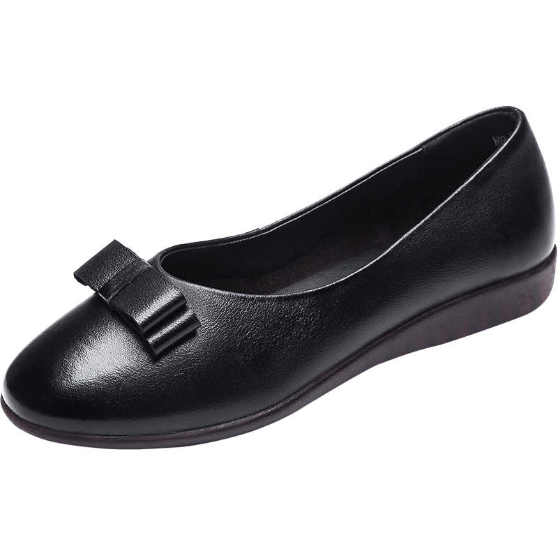 木林森浅口单鞋 2018春季新款韩版时尚圆头套脚平跟鞋女平底鞋潮