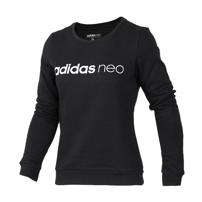 Adidas阿迪达斯NEO女装上衣冬季休闲运动服圆领卫衣套头衫CE3514