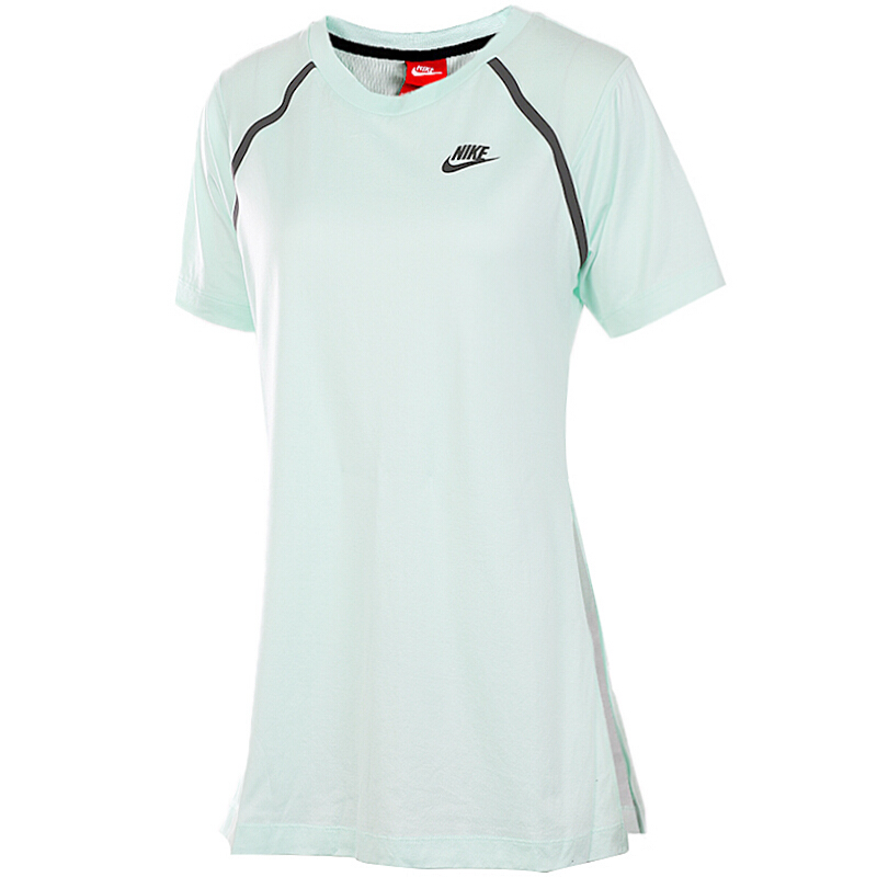Nike耐克女装夏针织舒适透气运动休闲长款圆领短袖T恤867690