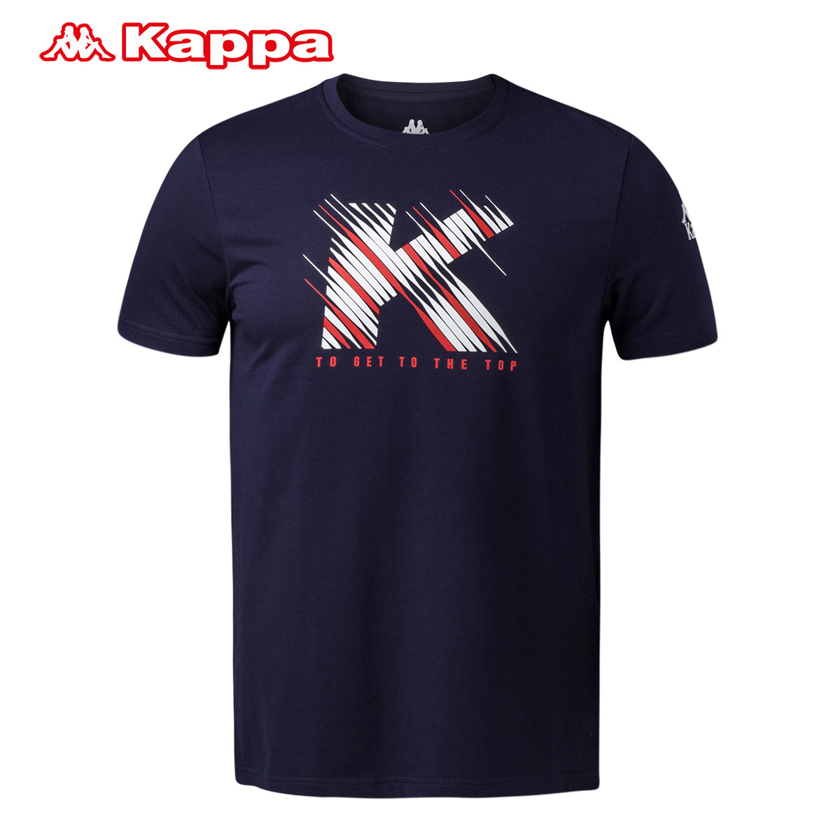 Kappa卡帕男款运动T恤舒适透气吸汗修身运动短袖背靠背K0712TD09