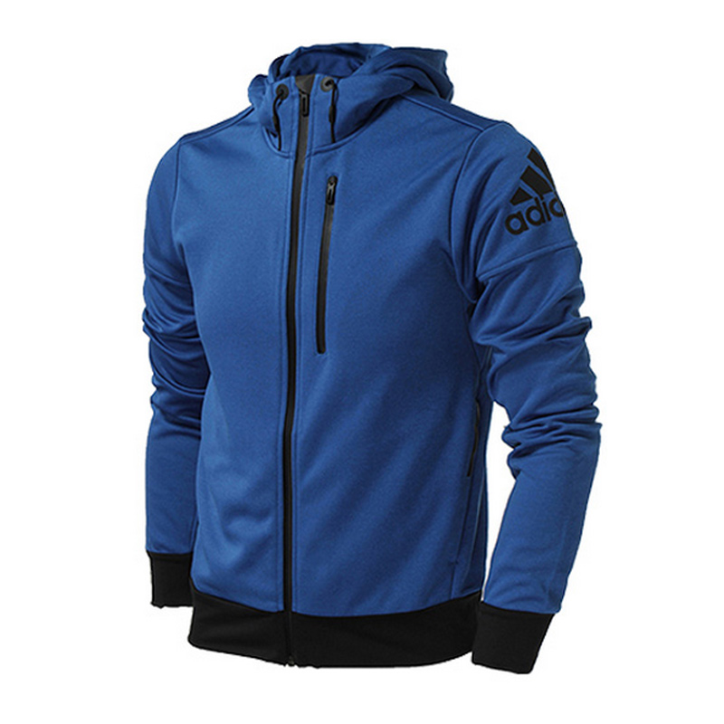 阿迪达斯adidas男秋季训练系列外套针织连帽夹克-AJ4813