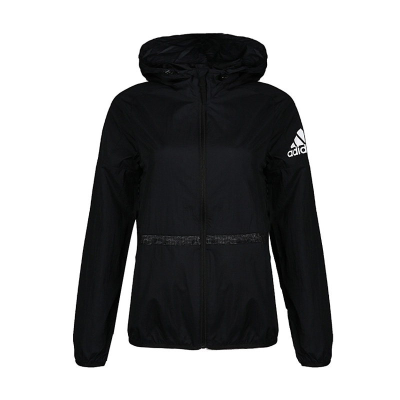 ADIDAS阿迪达斯夏季女子运动休闲连帽防风夹克外套-CV5493