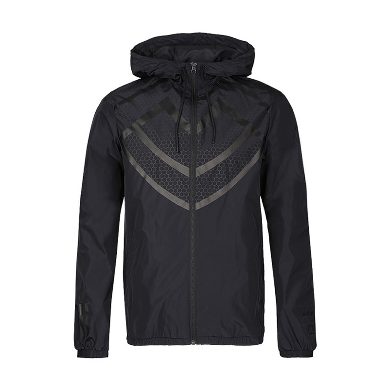 ADIDAS阿迪达斯NEO运动服男子休闲防风服连帽夹克外套-CV7003