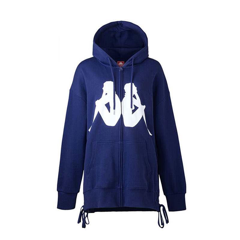 KAPPA/卡帕专柜女子运动服秋款针织卫衣LOGO外套|K0862MK59D