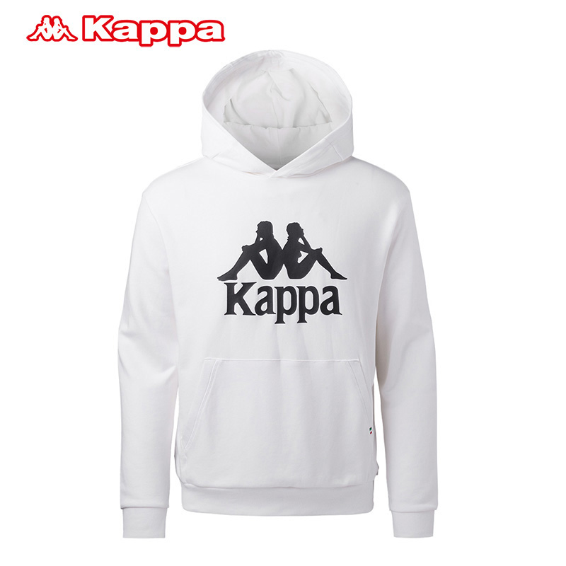 KAPPA卡帕专柜男子运动服秋款LOGO款针织连帽卫衣|K0852MT03