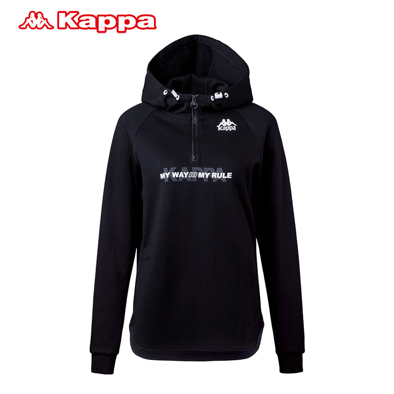 KAPPA/卡帕专柜女子运动服秋款套头连帽针织卫衣|K0862MT29D
