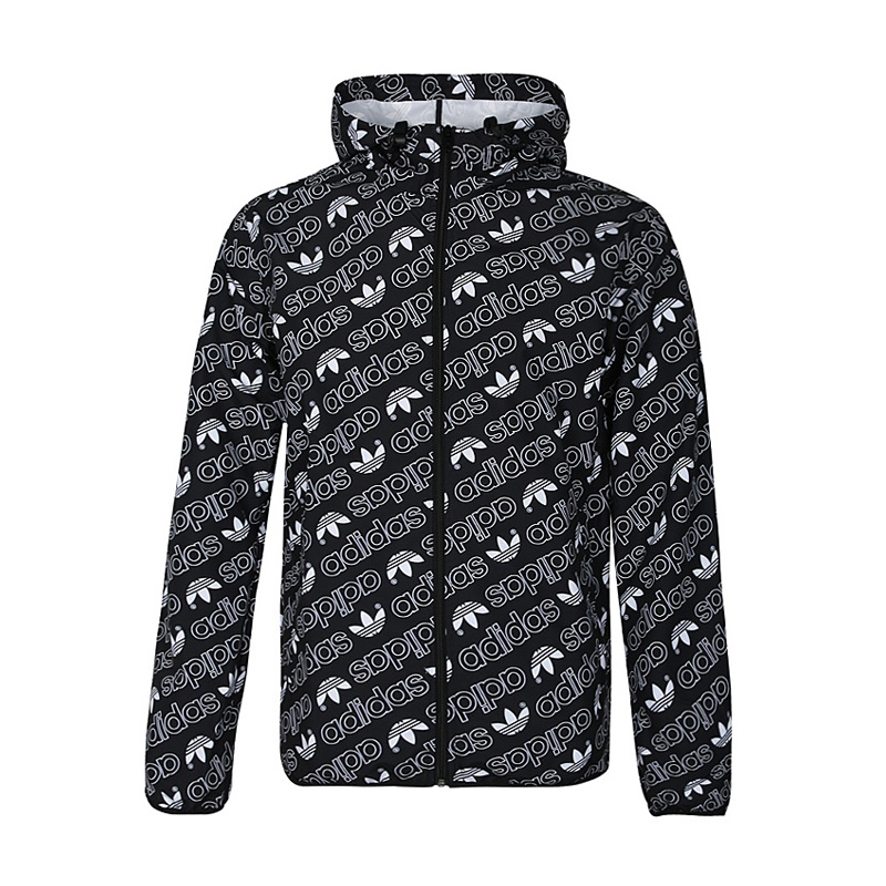 ADIDAS阿迪达斯三叶男子休闲运动舒适上衣外套防风服DH4796