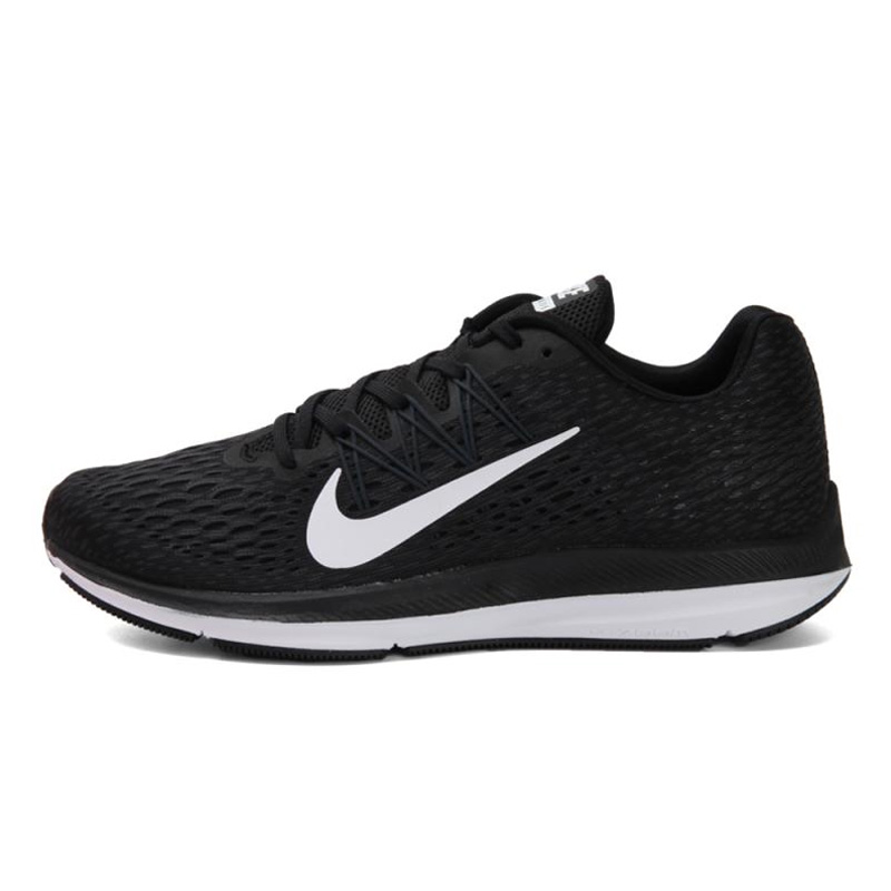Nike/耐克ZOOMWINFLO5气垫缓震黑白运动跑步鞋-AA7406-001