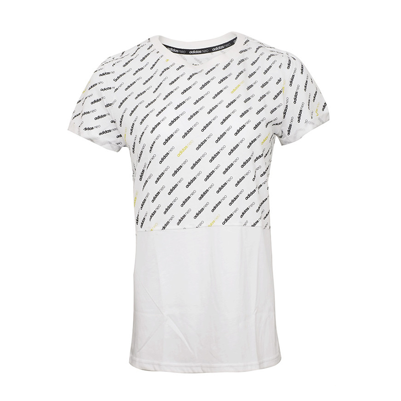 Adidas阿迪达斯NEO女装夏季休闲运动修身短袖T恤-CD1280