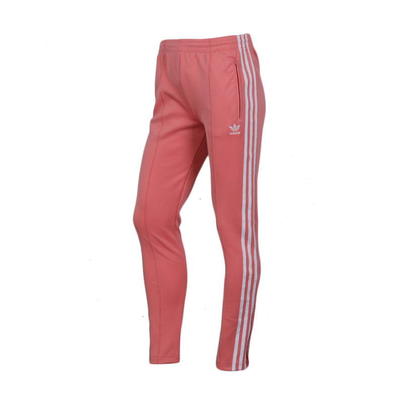 阿迪达斯三叶长裤女子舒适休闲三条纹开衩运动裤DH3179