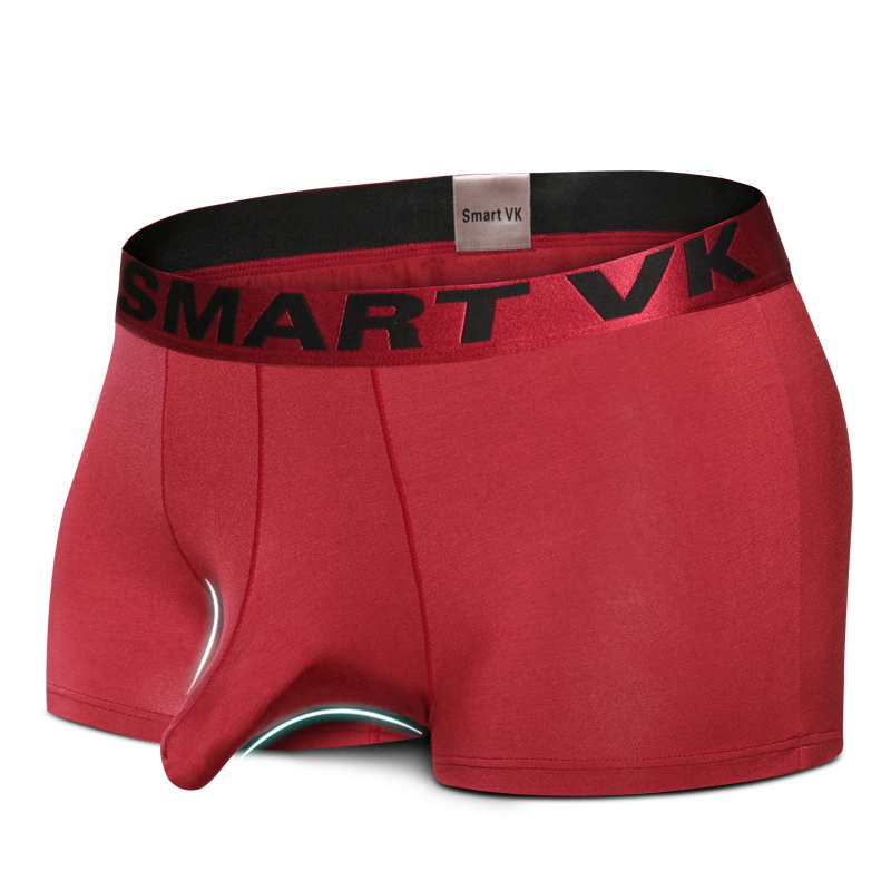SmartVK枪弹囊袋大象情趣男士内裤平角莫代尔性感向下生理裤头