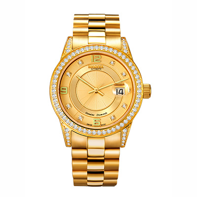 宾爵（BEGEEL）手表 鎏金系列机械男士手表 瑞士原装进口ETA机械自动上链机芯真钻商务奢华男士腕表