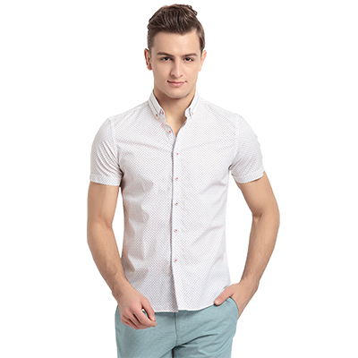 红豆相思鸟 男士短袖衬衫都市休闲风夏季新品基础百搭