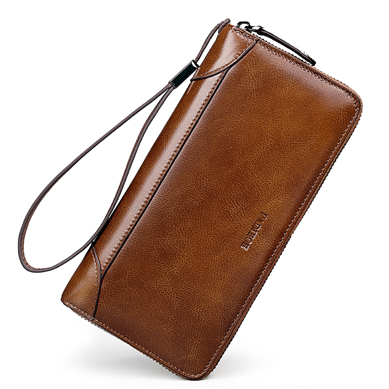 【顺丰配送】Padieoe大容量真皮手包男新款时尚手拿包手抓商务钱包男长款