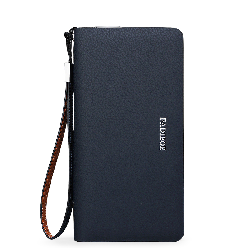 【顺丰配送】Padieoe商务休闲牛皮手包男包手拿包大容量手抓包男钱包长款皮夹潮