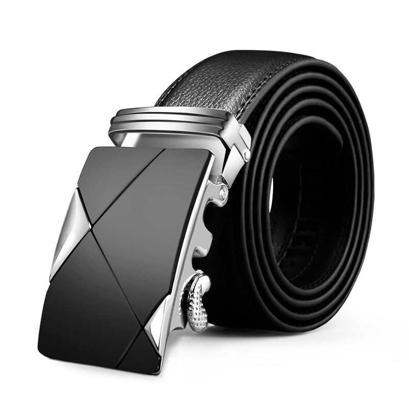 【顺丰配送】padieoe帕迪欧皮带男真皮中青年平滑扣男士腰带二层牛皮潮款个性休闲裤带