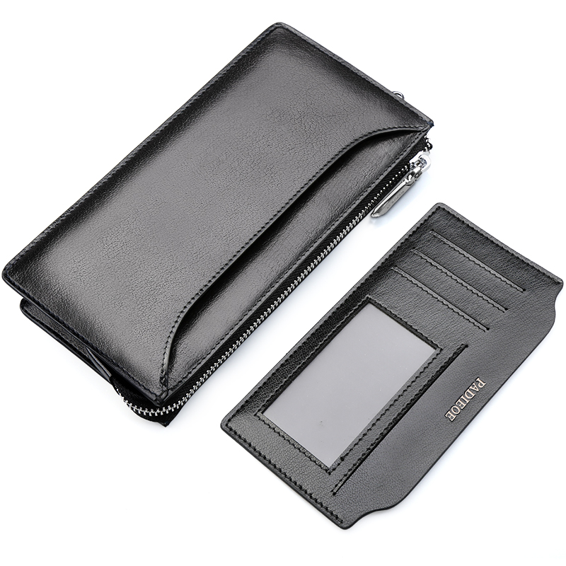 【顺丰配送】padieoe新款男包青年手包男士钱包真皮大容量手拿包商务休闲手抓包手机包