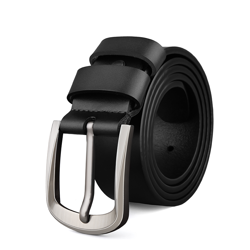 【顺丰配送】padieoe帕迪欧商务皮带男青中年牛皮裤带男士腰带针扣韩版潮流休闲软皮面
