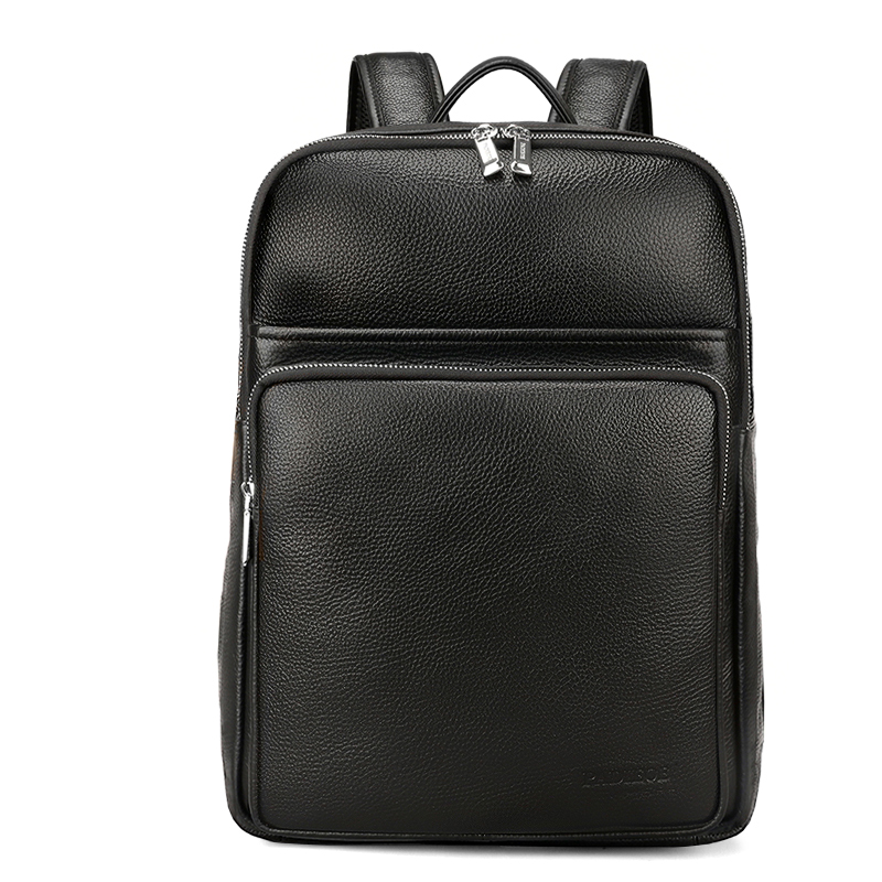 【顺丰配送】padieoe帕迪欧真皮背包男士双肩包包2017新款电脑书包男时尚潮流商务休闲