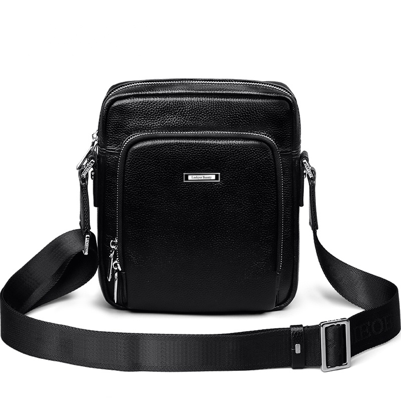 天娇美奴休闲真皮单肩包男士斜挎包背包韩版潮流青年时尚商务男包