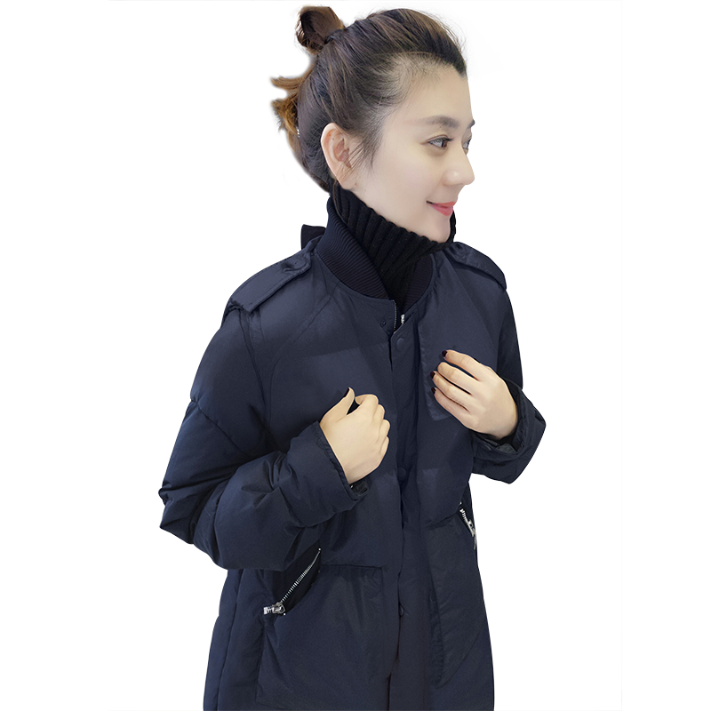 BOBOWALTZ欧洲站女春装2019新款欧货潮 韩版加厚休闲工装风保暖羽绒服外套B184k09105p