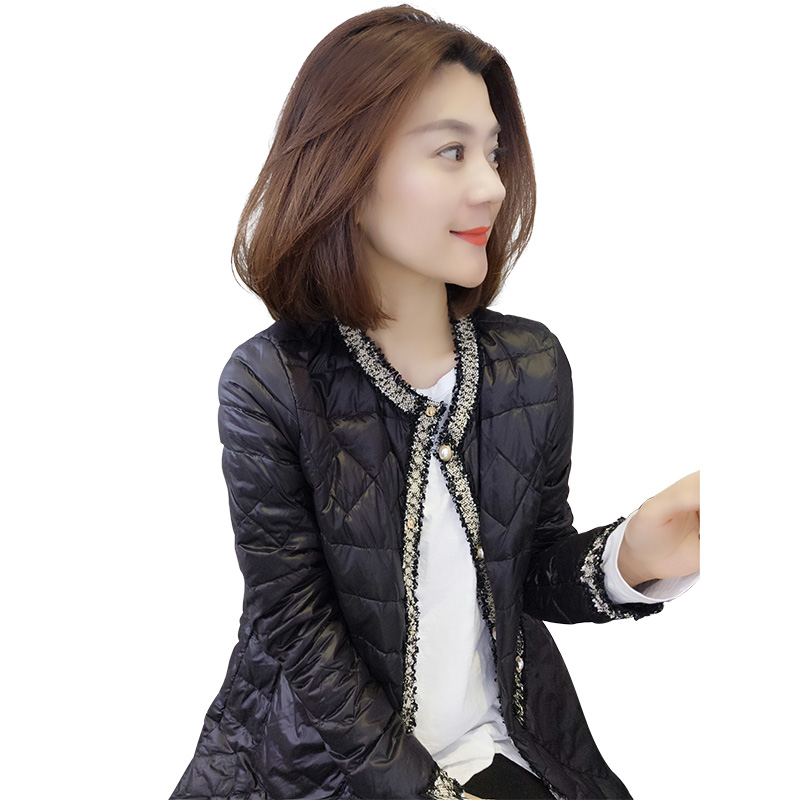 BOBOWALTZ欧洲站春装女2019新款欧货潮 韩版中长款黑色轻薄羽绒服保暖外套B184k08447p