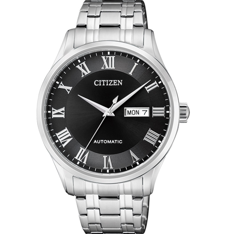 西铁城(CITIZEN)手表 自动机械简约不锈钢表带商务时尚男表 NH8360-80EB