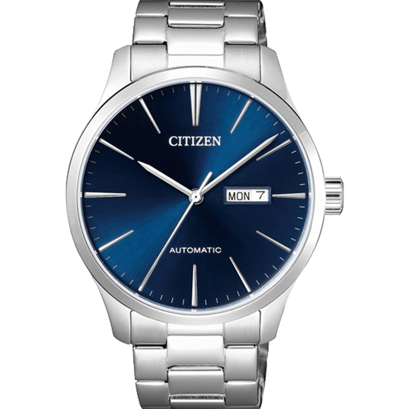 西铁城(CITIZEN)手表 自动机械简约蓝盘钢带商务时尚男表 NH8350-83LB