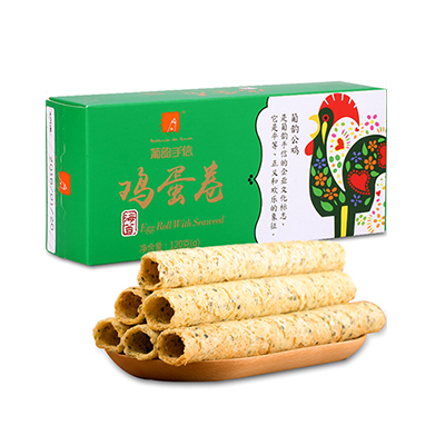 临期食品 葡韵 澳门特产休闲零食 海苔味鸡蛋卷120g