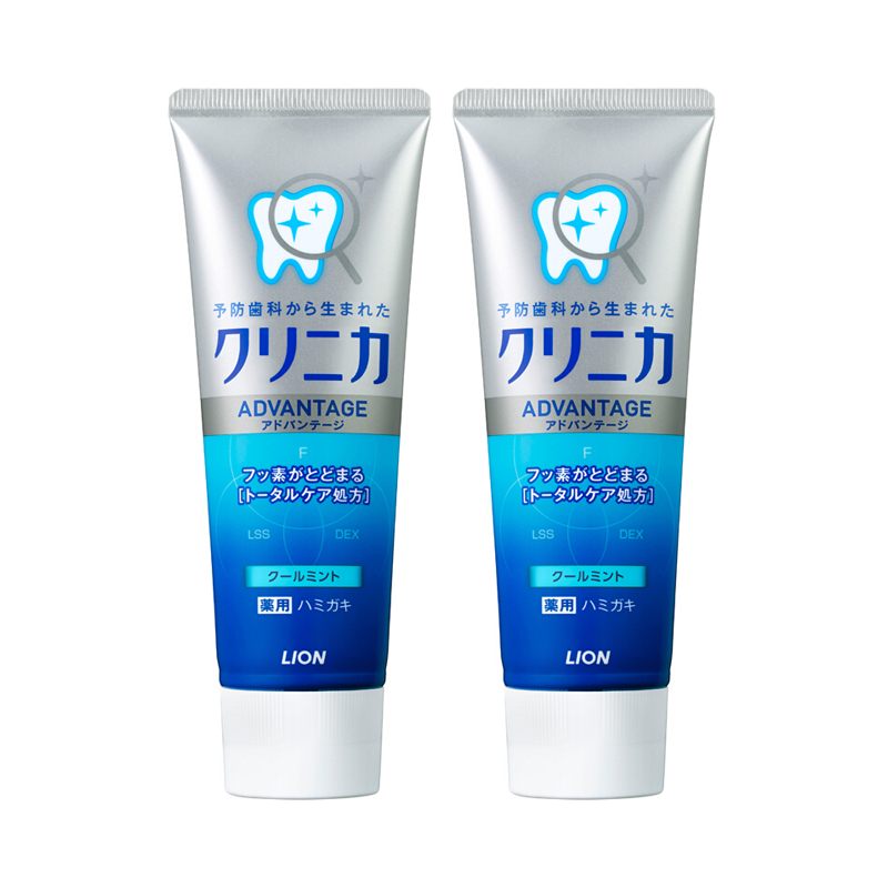 日本Lion狮王齿力佳酵素洁净防护牙膏(清凉薄荷)130g（60支/箱） 通用色2支装