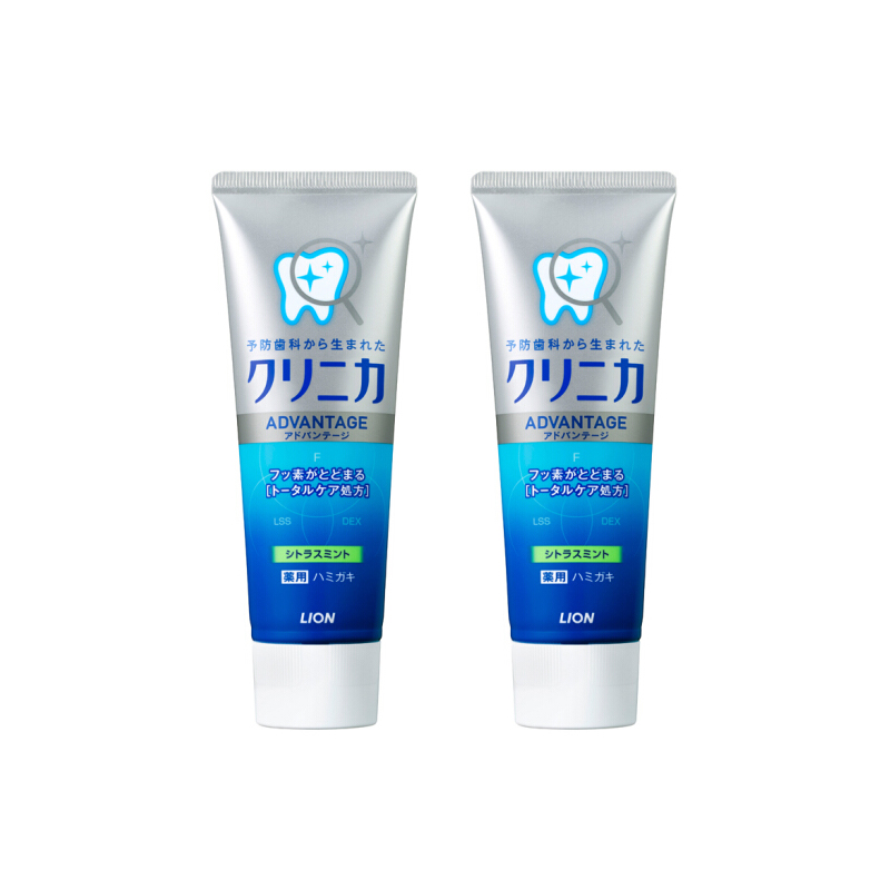 日本Lion狮王齿力佳酵素洁净防护牙膏(草本薄荷)130g2支装（60支/箱） 通用色2