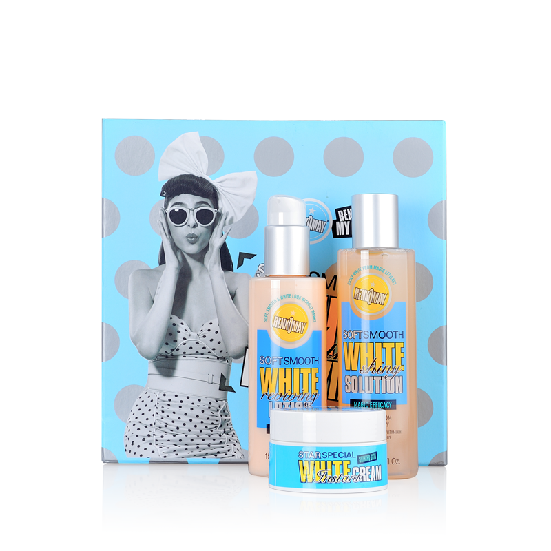 蕾珂美 耀白三件套200ml+150ml+50g蕴含的天然丝蛋白 提供肌肤优越的丝滑呵护 LK-MX-007