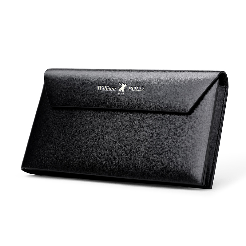 英皇保罗头层牛皮钱包男士长款手拿包休闲真皮钱包大容量多功能卡位手抓包