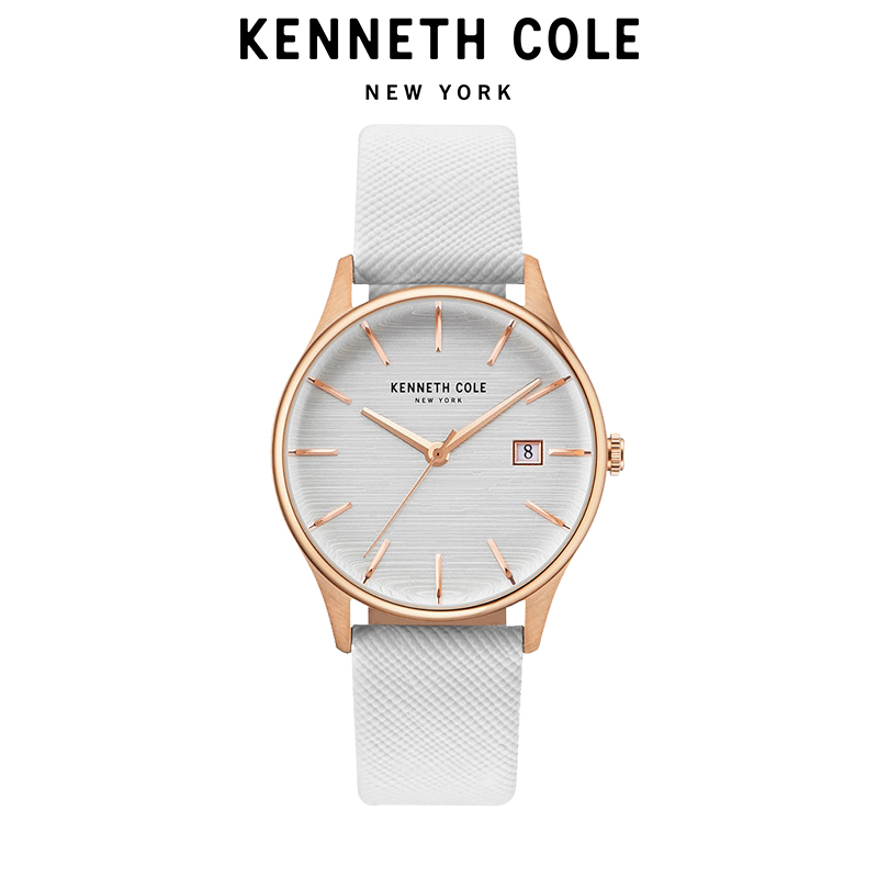 凯尼斯克尔(Kenneth Cole)手表正品KC女表 皮带石英表时尚潮流防水女表皮带金色手表