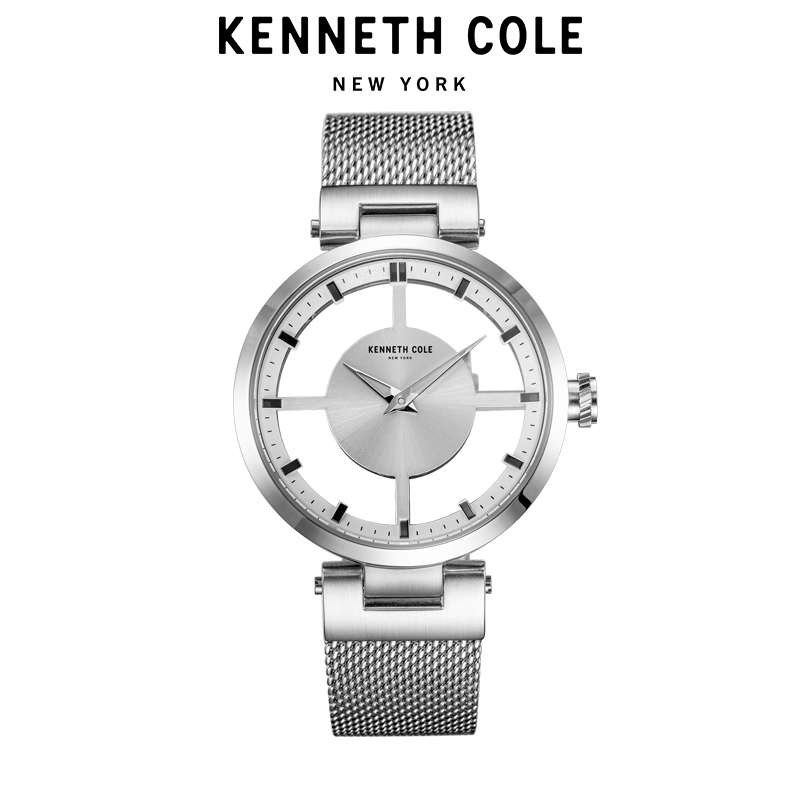 凯尼斯克尔(Kenneth Cole)手表正品KC女表 镂空透视女士钢带石英表时尚潮流个性手表