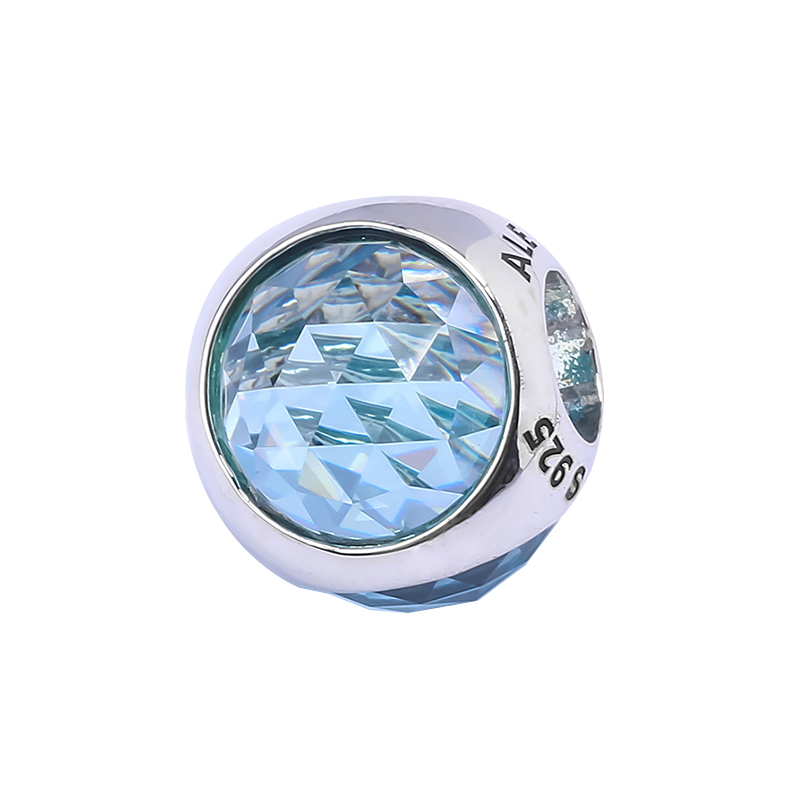 PANDORA潘多拉 海蓝色闪耀的水滴串珠 925银串饰-792095NAB