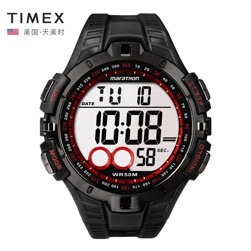 美时TIMEX马拉松系列石英手表数字式欧美时尚男表T5K423
