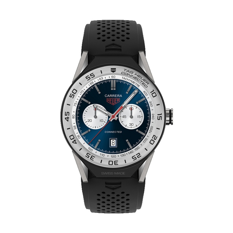 泰格豪雅(TAG Heuer)瑞士手表 智能腕表系列45毫米男表SBF8A8014.11FT6076