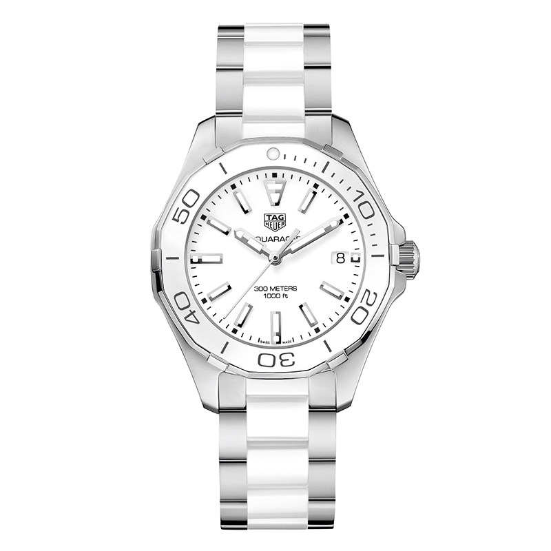 泰格豪雅(TAG Heuer)瑞士手表 竞潜系列AB同款石英女士手表WAY131B.BA0914