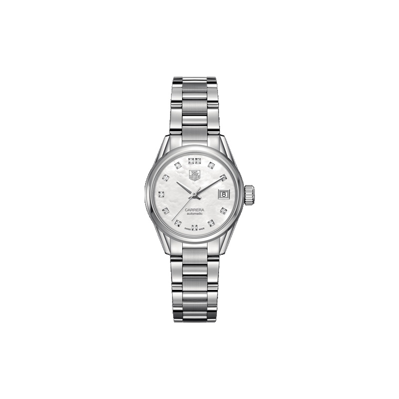 泰格豪雅(TAG Heuer)瑞士手表 卡莱拉系列自动机械女士手表WAR2414.BA0776