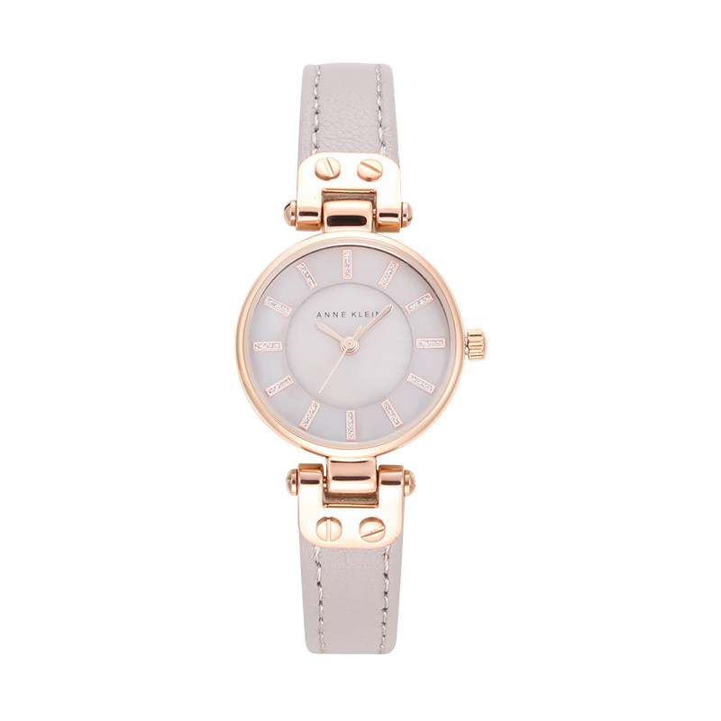 安妮克莱因（ANNE KLEIN）简约经典系列简约时尚学院风石英女士腕表AK/V1950RGTP